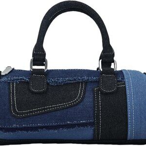 Shoulder Bags for Women Denim Purse Patchwork Crossbody Evening Handbag Clutch